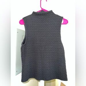 Black Knit Textured Tank Top